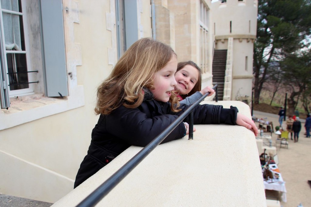 Our kids loved looking around the grounds of La Chateau Des Carrasse 