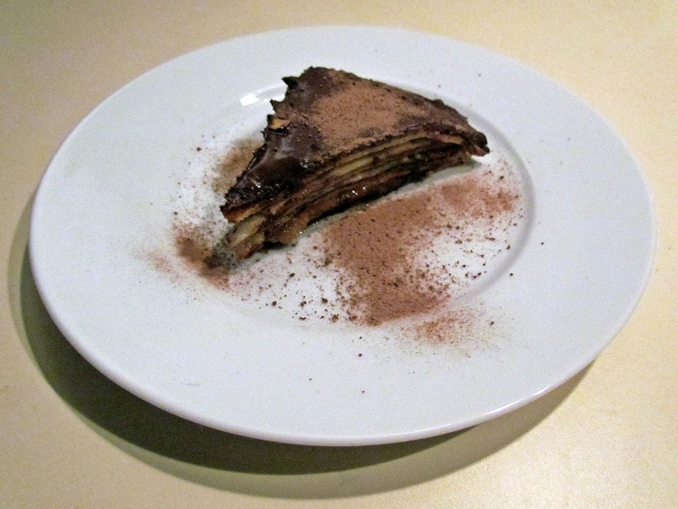 Chocolate layers crepe cake