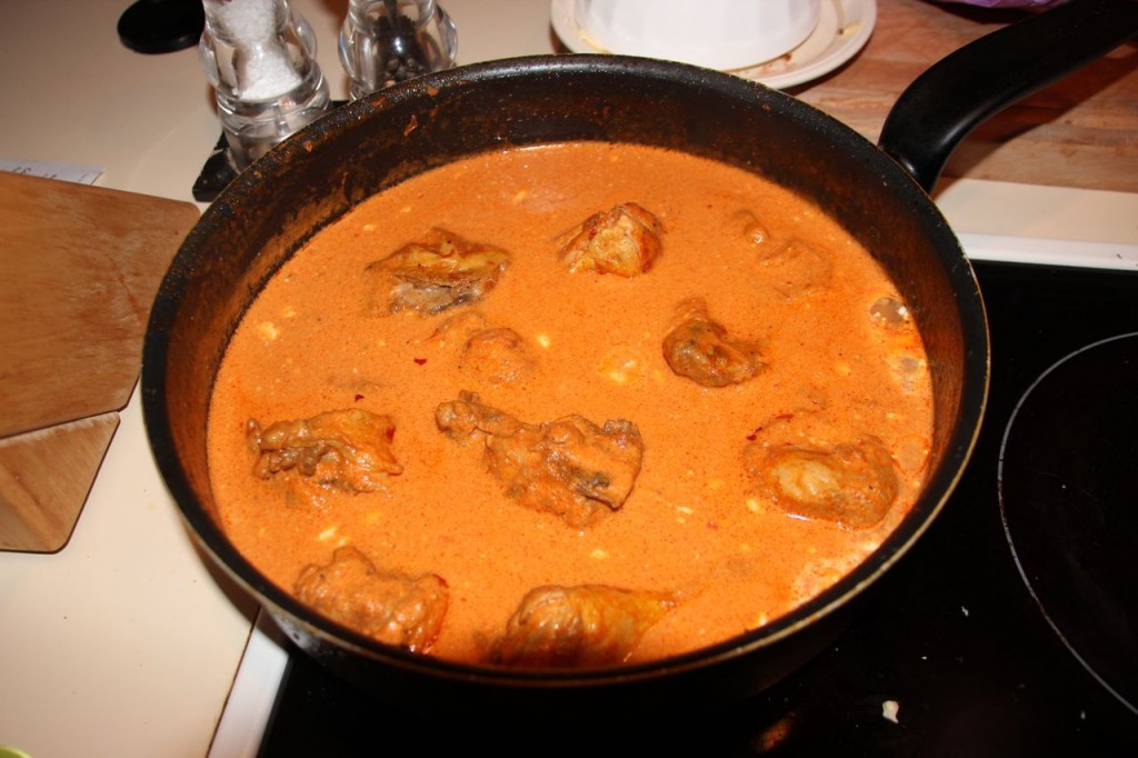 Stewed chicken in Paprikas sauce