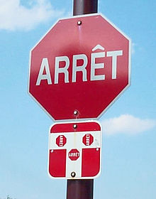 french say stop, quebecoise arret