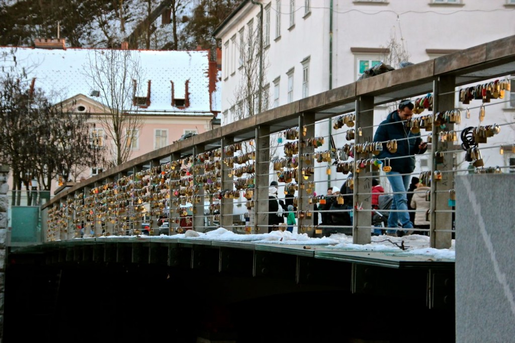 Ljubljana's lovelock bridge 