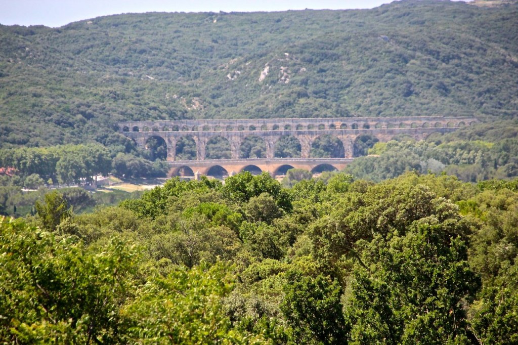 Views of Gard Bridge France 