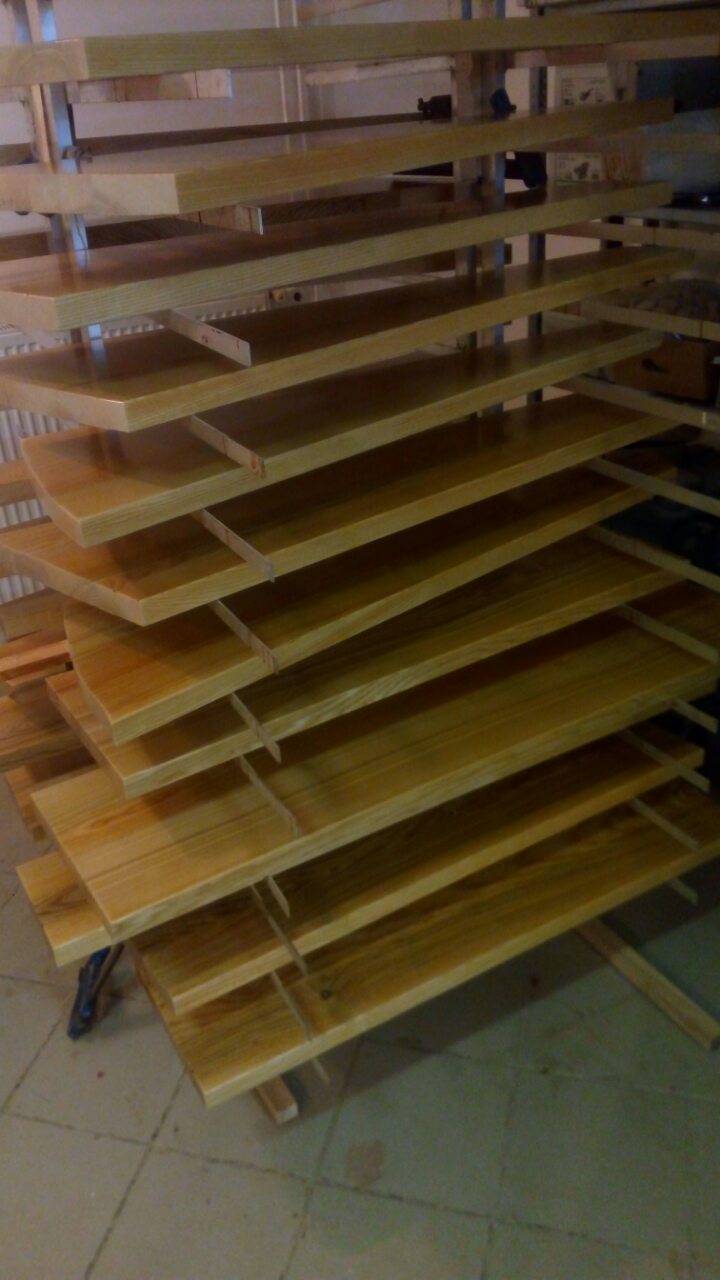 ash wood stairs ready for installation